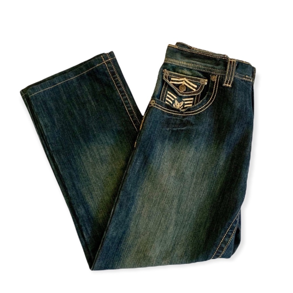 Denim blue jeans